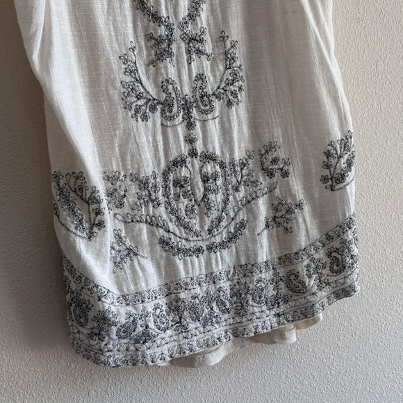 Lucky Brand Women's Embroidered Tank Top SZ M Ivory - Picture 6 of 10
